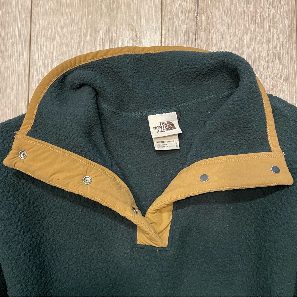 The North Face Cragmont Fleece Pullover‎ Evergreen/Black Colorblock Women Medium - Picture 5 of 9